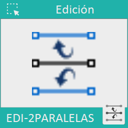 Crea paralelas en ambas direcciones para cada una de las entidades seleccionadas en el dibujo.