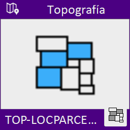 Localiza parcelas en el dibujo partiendo del nombre de la parcela que seleccionamos dentro de una ventana de diálogo. Se pueden realizar múltiples operaciones con las parcelas localizadas.