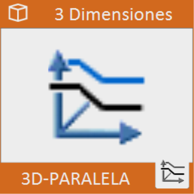 Hace paralelas de polilíneas en 3D tanto en planta como en alzado.