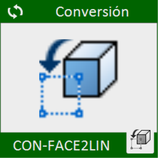 Convierte entidades de 3DCARA/3DFACE en entidades de línea.
