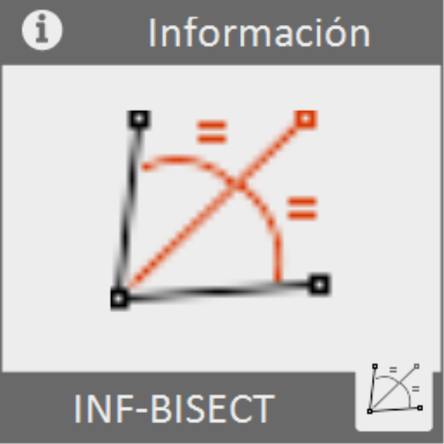 Calcula la bisectriz entre 2 entidades del dibujo.
