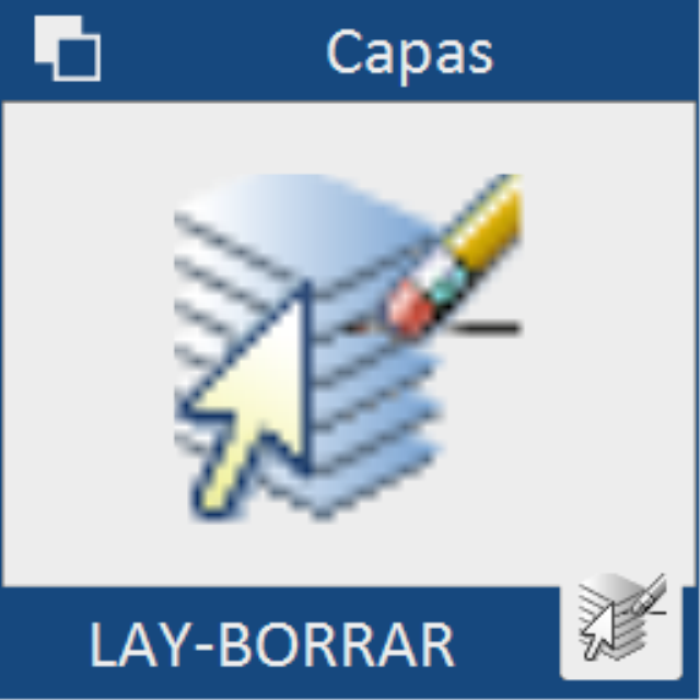 Borra todas las entidades de la capa que seleccione en el dibujo.
