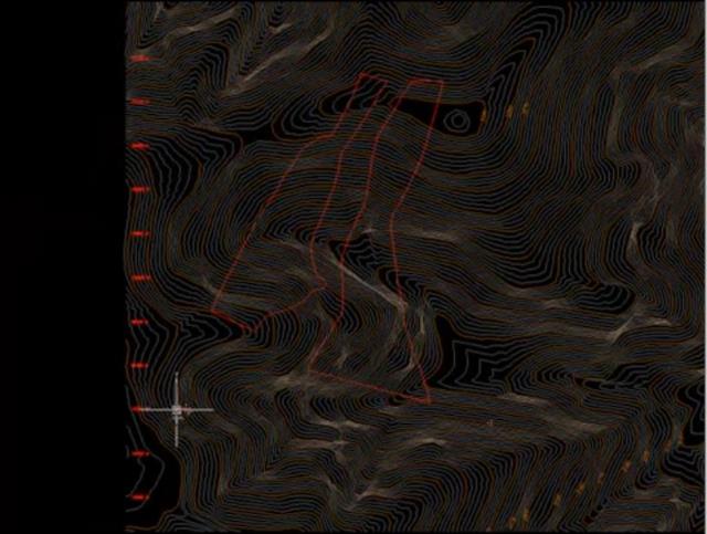 Permite calcular el área de una zona de un terreno 3D definida por medio de una polilínea 3D. También calcula el volumen del terreno de la zona delimitada por la polilíneas 3D.