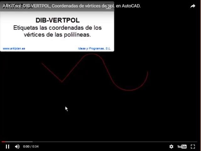 Etiquetas las coordenadas de los vértices de las polilíneas seleccionadas.