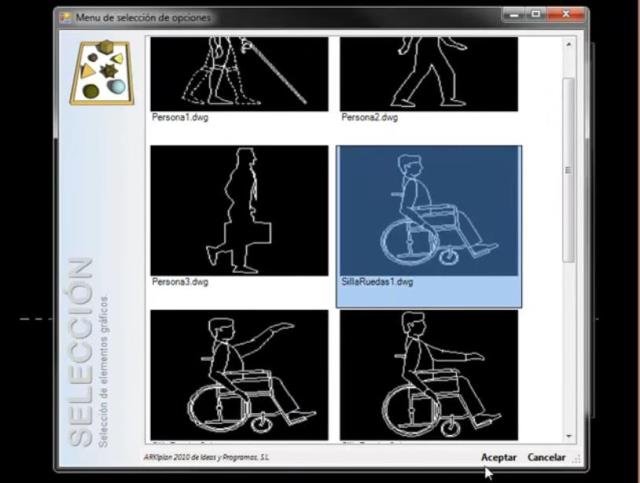 Permite crear todo tipo de rampas de acceso en un proyecto de arquitectura. Se puede configurar el programa que que redondee la pendiente de la rampa, para que coloque un bloque, etc.