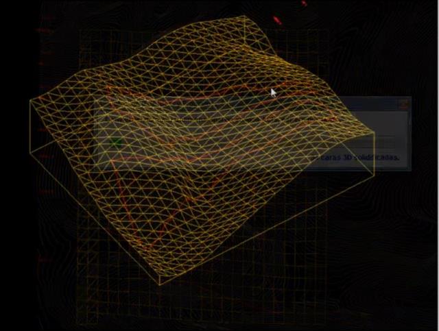 Permite calcular el área de una zona de un terreno 3D definida por medio de una polilínea 3D. También calcula el volumen del terreno de la zona delimitada por la polilíneas 3D.